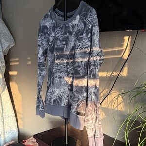 Calvin Klein Gray Tie-Dye Sweatshirt